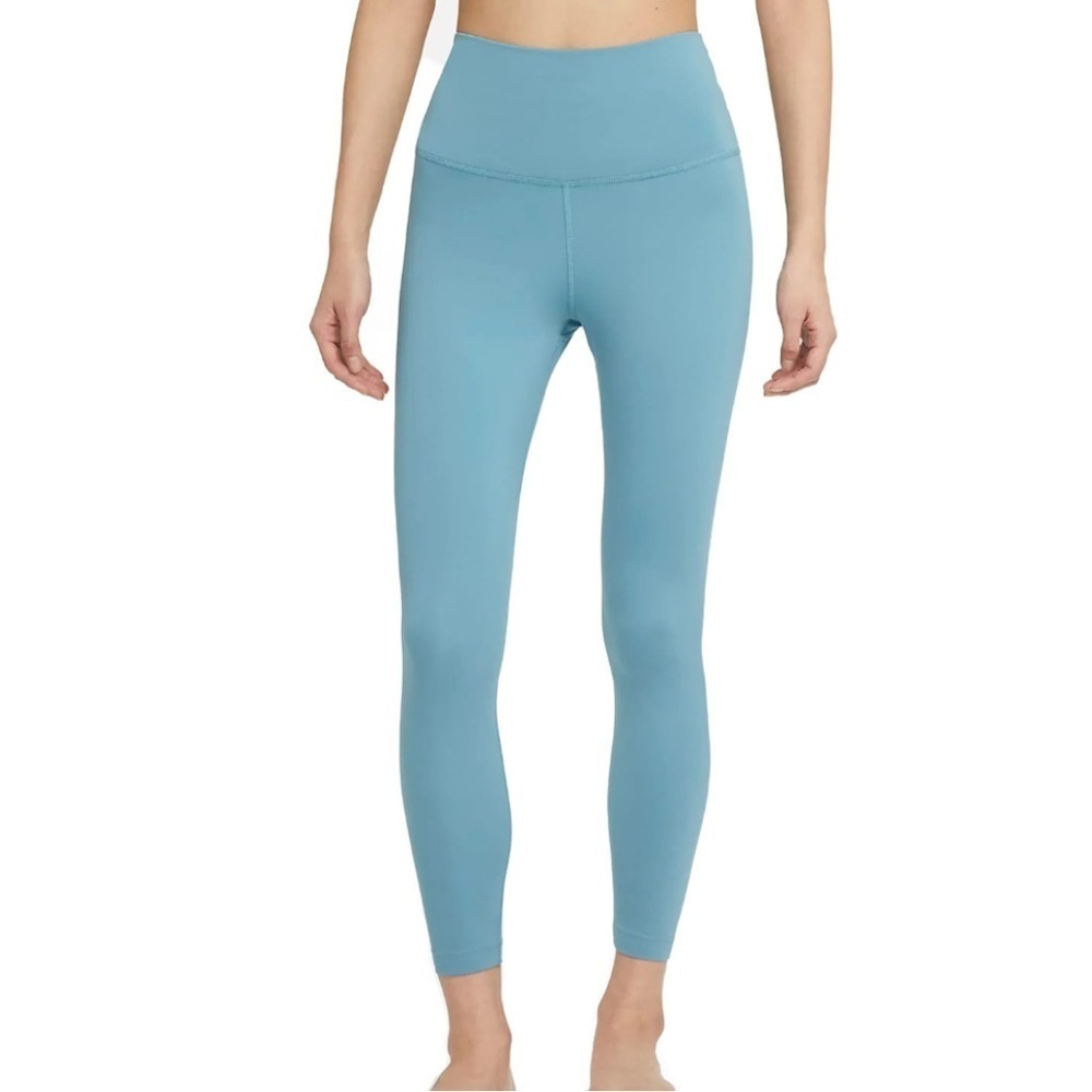 Nike Move to Zero Yoga 7/8  Leggings  1X Plus Blue  Training Athletic Gym